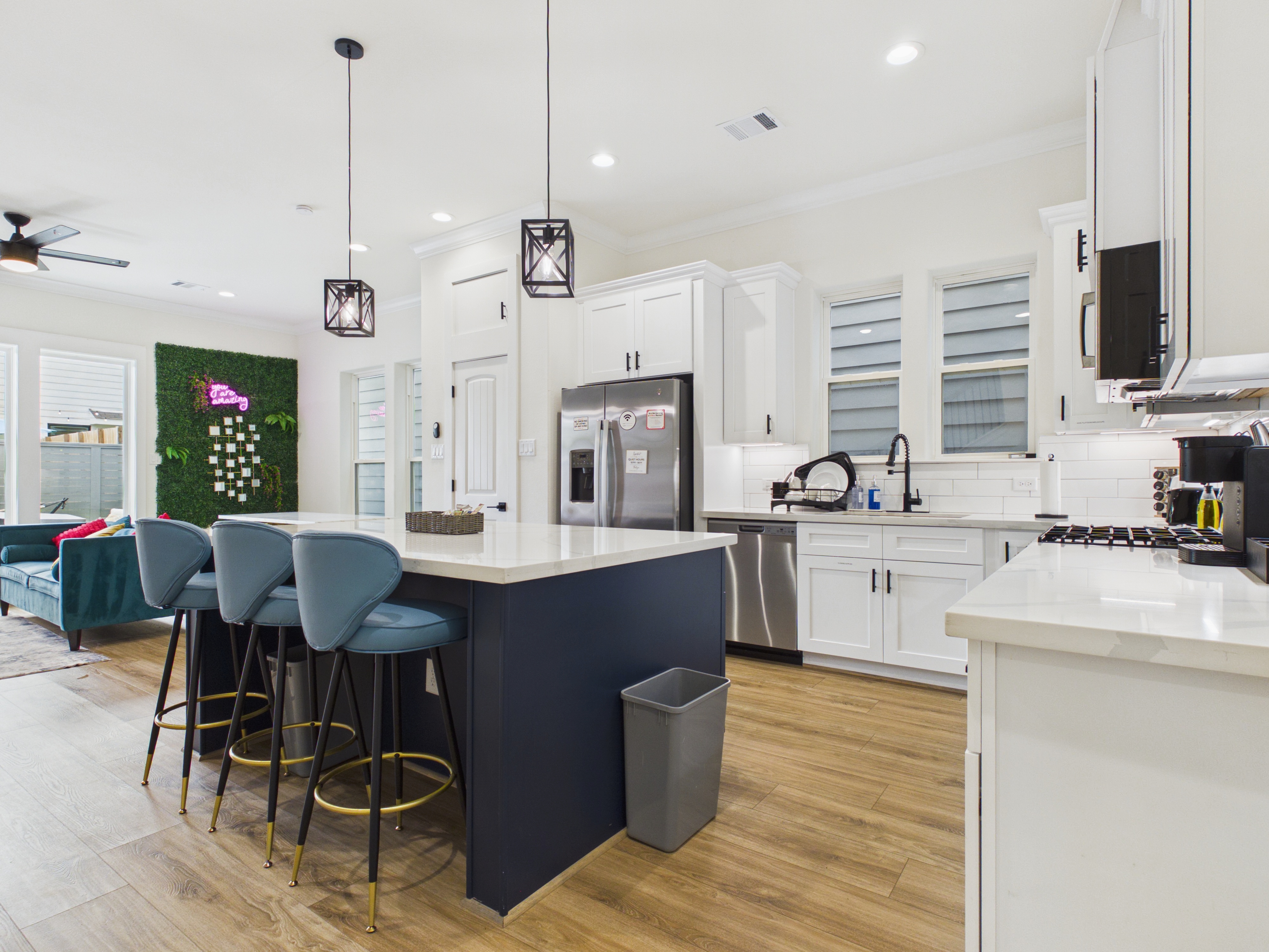Modern furnished rental kitchen